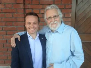 Andy Szekely with a guest from the Alpha archive